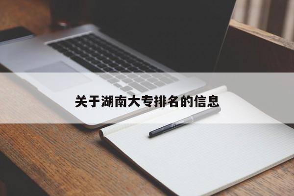 关于湖南大专排名的信息