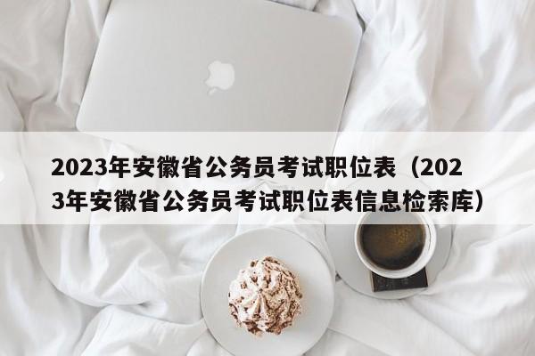 2023年安徽省公务员考试职位表（2023年安徽省公务员考试职位表信息检索库）
